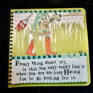 Curly Girl Design Colorful Spiral Notebook with Joyful Quote